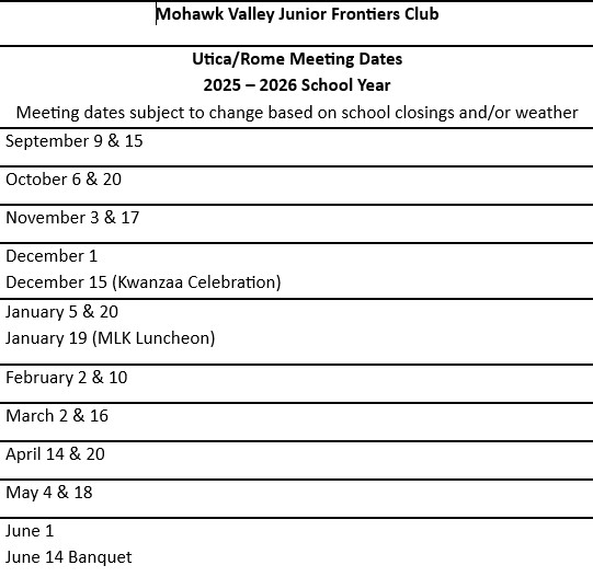 2025 2026 Meeting Dates